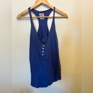 Zara Royal Blue Buttoned Tank Top